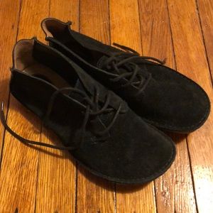 Clarks artisan black suede Janey Mae-8.5 M